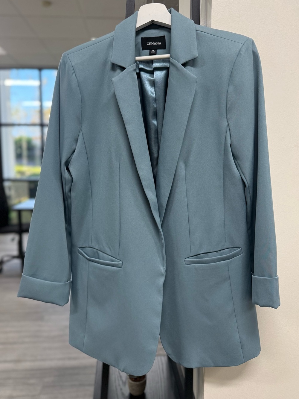 Size Medium Dusty Teal Color Blazer